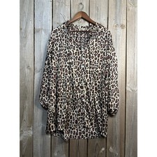 Show Me Your Mumu McKenna Dress Leopard Print Button Down Mini Tunic Small