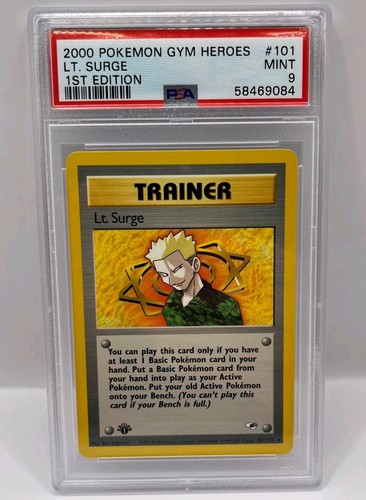 Lt. Surge (1st Edition) graded PSA 9 for sale on eBay