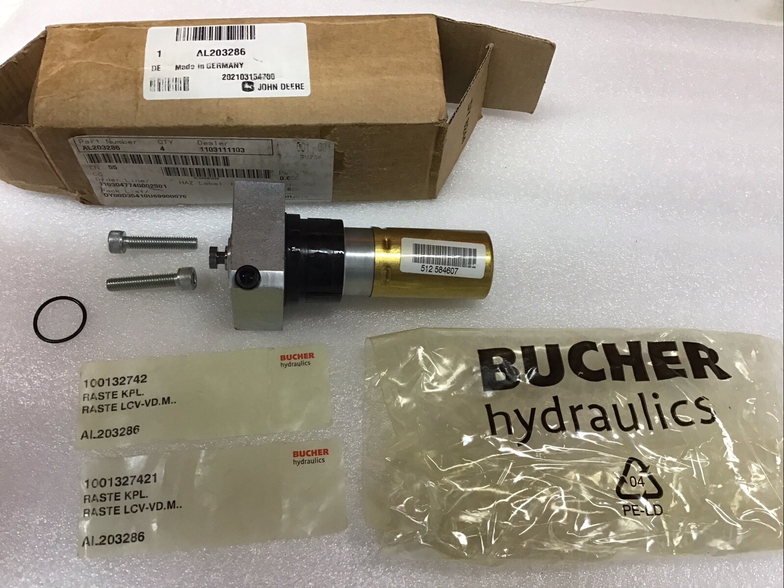 Genuine John Deere Selective Control Valve Detent Kit AL203286 512 