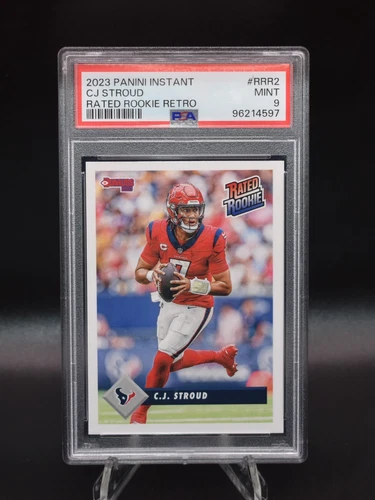 2023 Panini Instant CJ Stroud Donruss Rated Rookie Retro /629 PSA 9 TEXANS