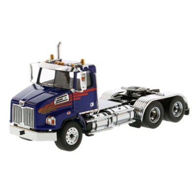 Diecast Masters 71039 Western Star 4700 SB Tandem Tractor Blue 1/50 Scale Model