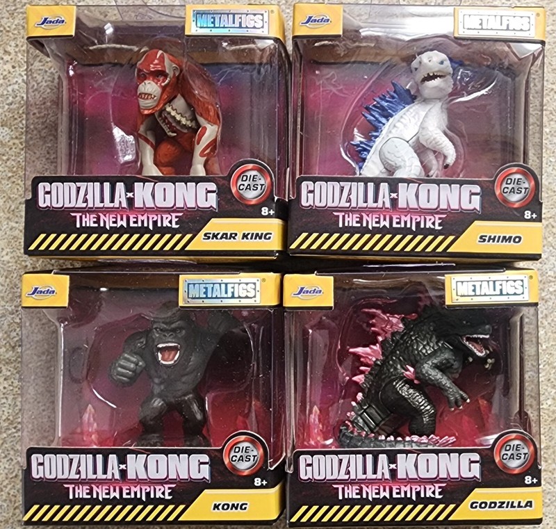 Godzilla x Kong The New Empire JADA MetalFigs Complete 4 figure set! 