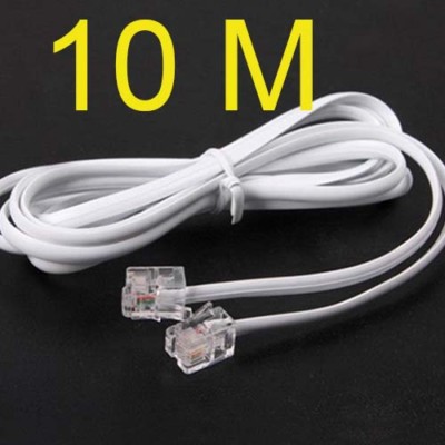 High Speed 10m 32ft RJ11 Telephone Phone ADSL Modem Line Cord Cable