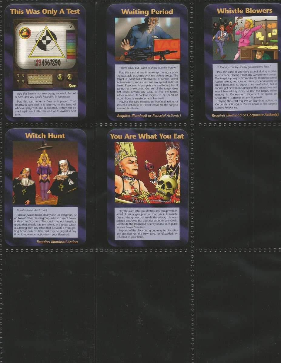 Assassins 50 Common Set ILLUMINATI INWO Card Game 'Enough is