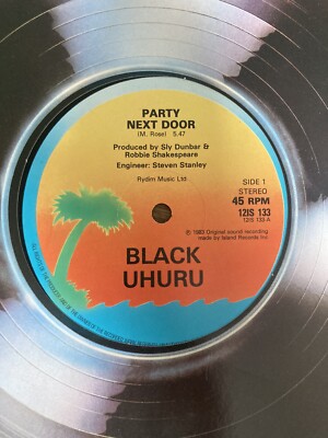 Black Uhuru   Party Next Door 12'' Vinyl 1983 Reggae.