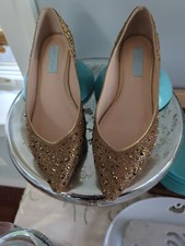 BETSEY JOHNSON SB-JUDE Shoes Gold Pre-owned Unworn 7.5