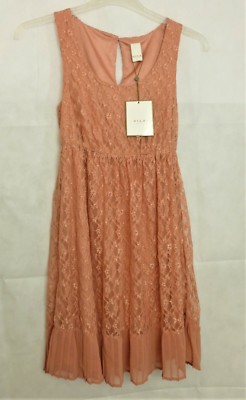 VILA Bafia cocktail dress Rose Dawn Size Small CR091 AA 03