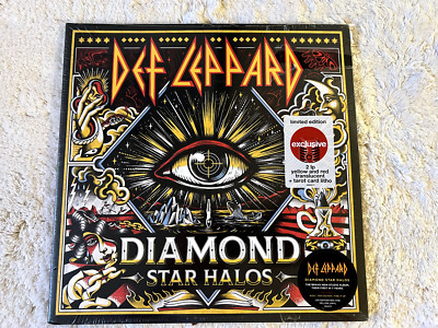 (BRAND NEW SEALED) DEF LEPPARD DIAMOND STAR HALOS RED/YELLOW VINYL 2LP SET