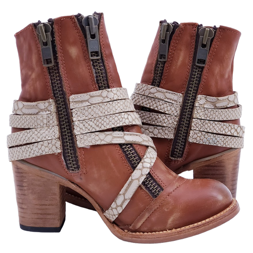 RUST CROCO SNAKE BOOTIES BOOTS | eBay