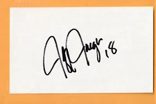 Jeff Jaeger Los Angeles Raiders AUTO Signed 3x5 Note Card Chicago Bears