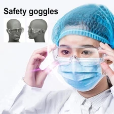 Clear Transparent Safety Goggles Eyes Shield Protective Glasses Anti Infection