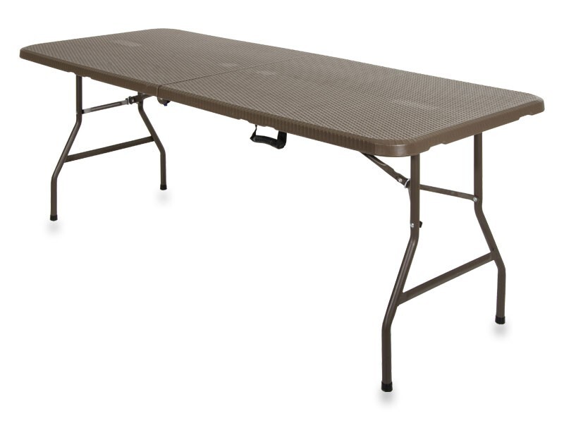 TAVOLO PIEGHEVOLE RICHIUDIBILE CAMPEGGIO GIARDINO ESTERNO 180x70x74  MARRONE