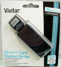 50-in-1 Univer Card Read Writer Vivitar High Speed USB 2.0 Mac or PC  New  8