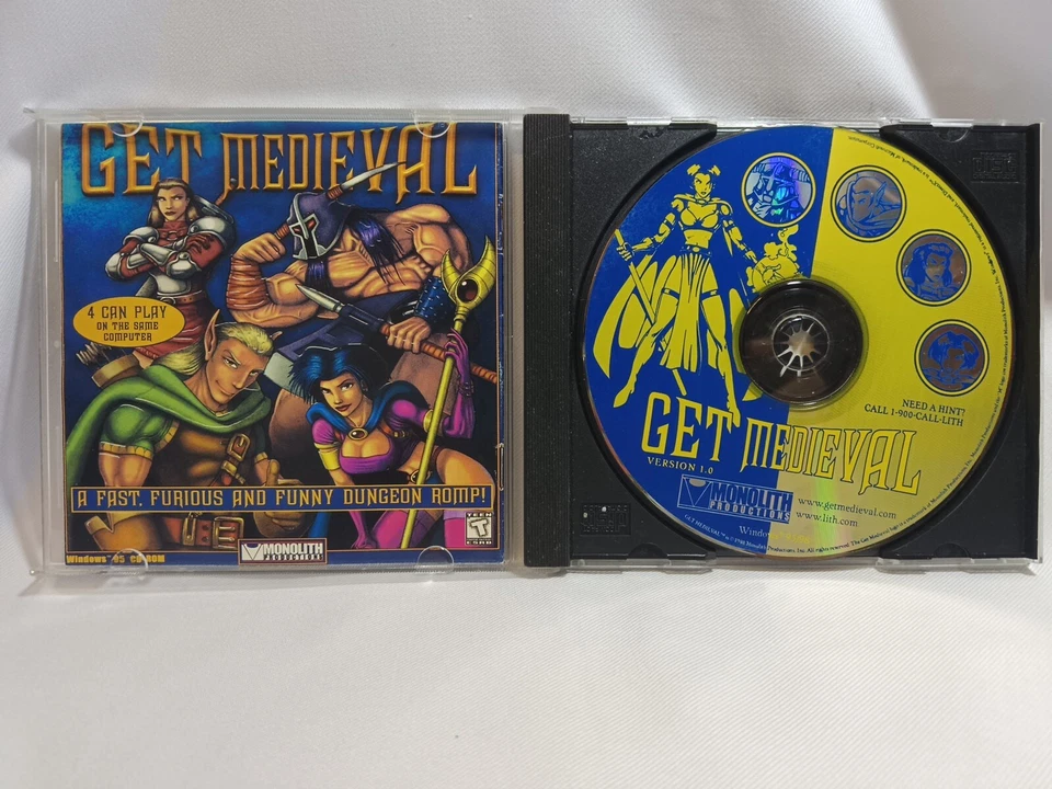 Vintage PC Game Windows 95 CD-ROM Get Medieval Monolith Productions - Image 3 of 3