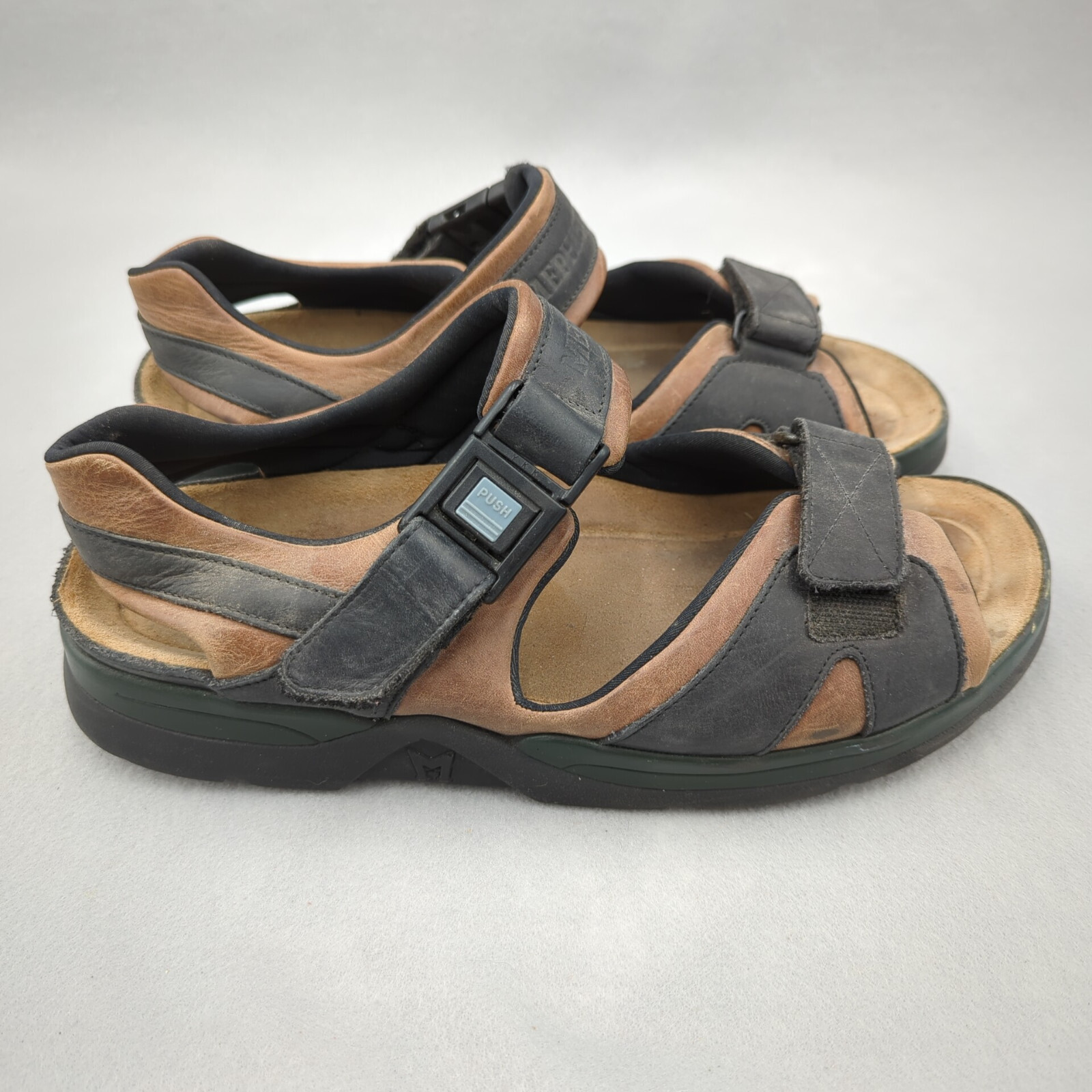 Mephisto Shark Fit Men's size US 9 EU 43 Leather Sandals Brown u0026 Black |  eBay