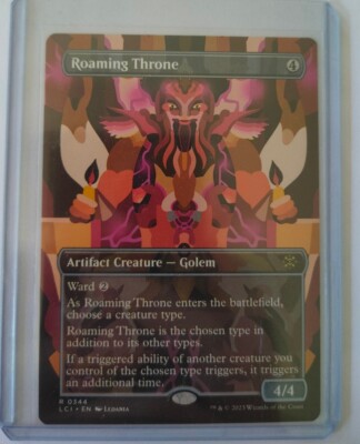 MTG ROAMING THRONE (Showcase)  (Borderless) - 0344 - LCI - Near Mint - Mtg 