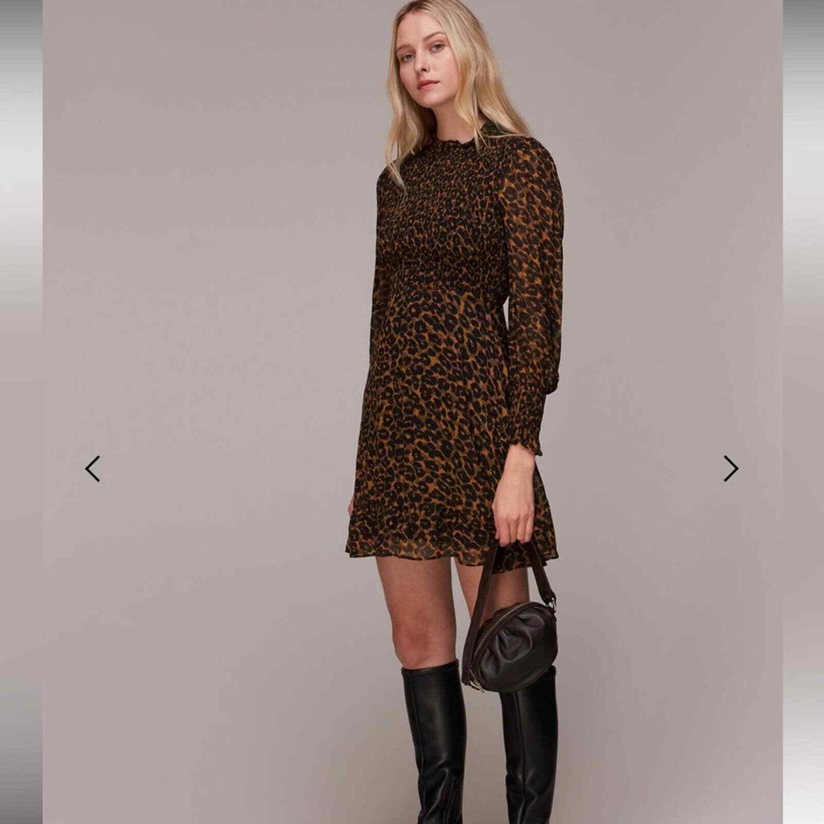 slim fit dress slacks Cheryl Shirred Midi Dress in Black main image 0