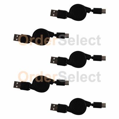 5X USB Type C Retract Cable for Samsung Galaxy S10 S10+ S10e Plus Note 10 10+