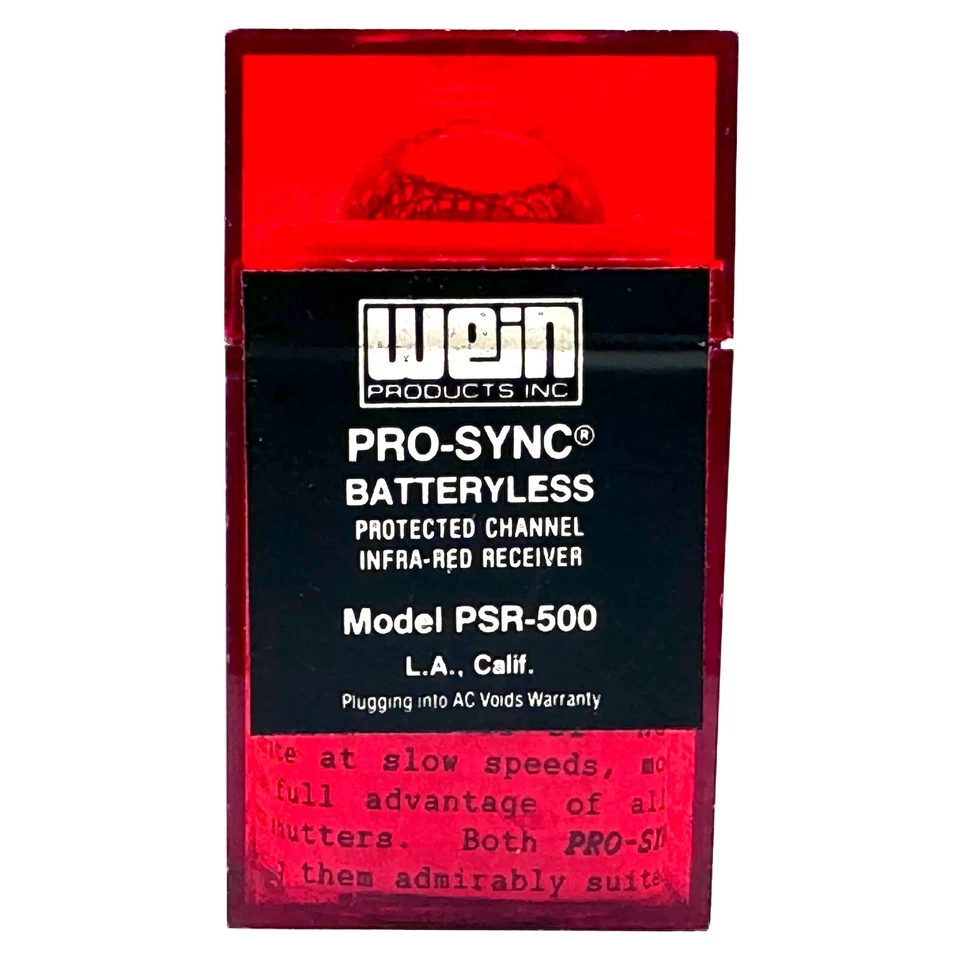 MINT NOS Wein 4 Channel PSR-500 Pro-Sync Batteryless Infra-Red Receiver w/ Cord - Image 3 of 4