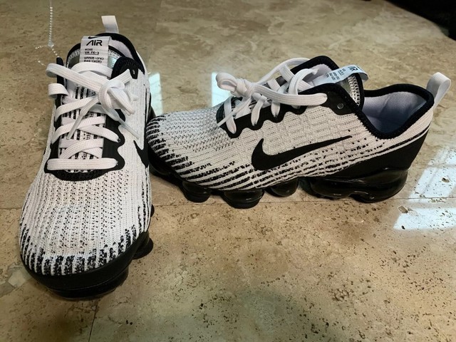 Nike Air VaporMax Flyknit 3 GS White Black BQ5238-103 Size Youth 5 Womenâs 6.5 | eBay