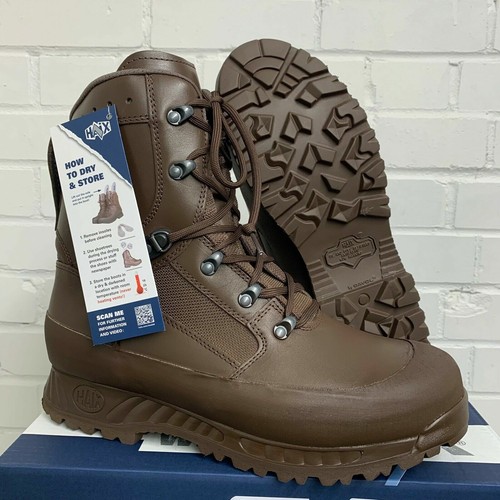 HAIX BOOTS - Sizes , Brown Leather High Liability Combat Boots British Army NEW - Picture 2 of 6