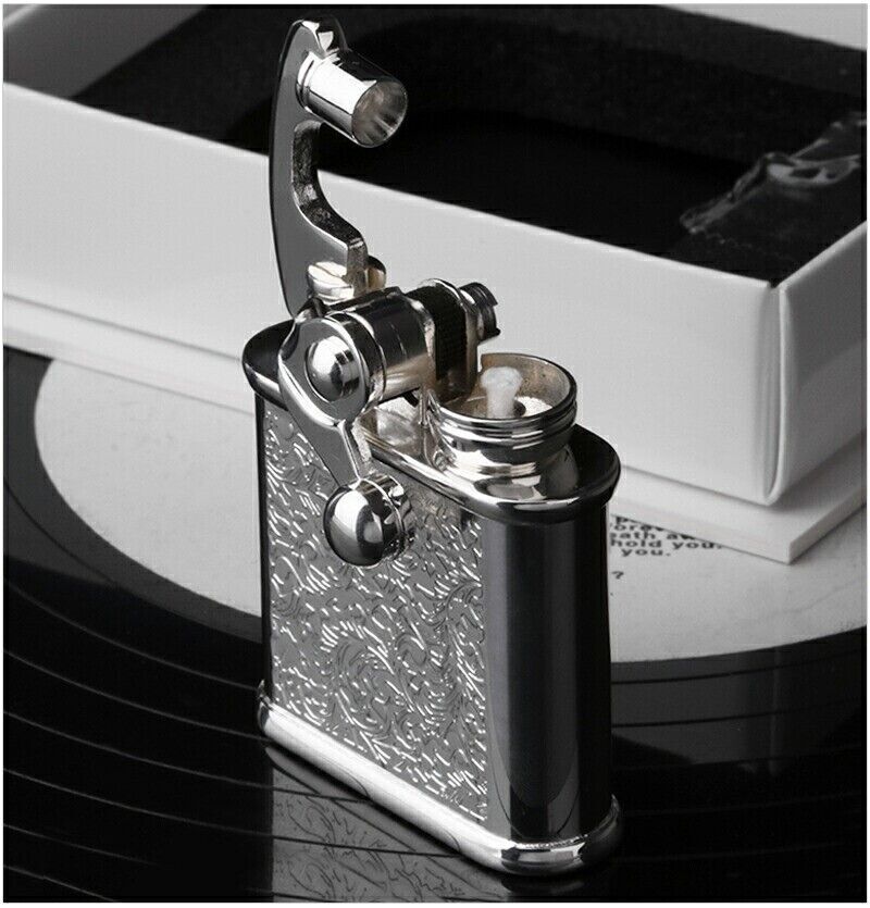Colibri Flint Oil Lighter Made in JAPAN Arabesque Antique Stylish