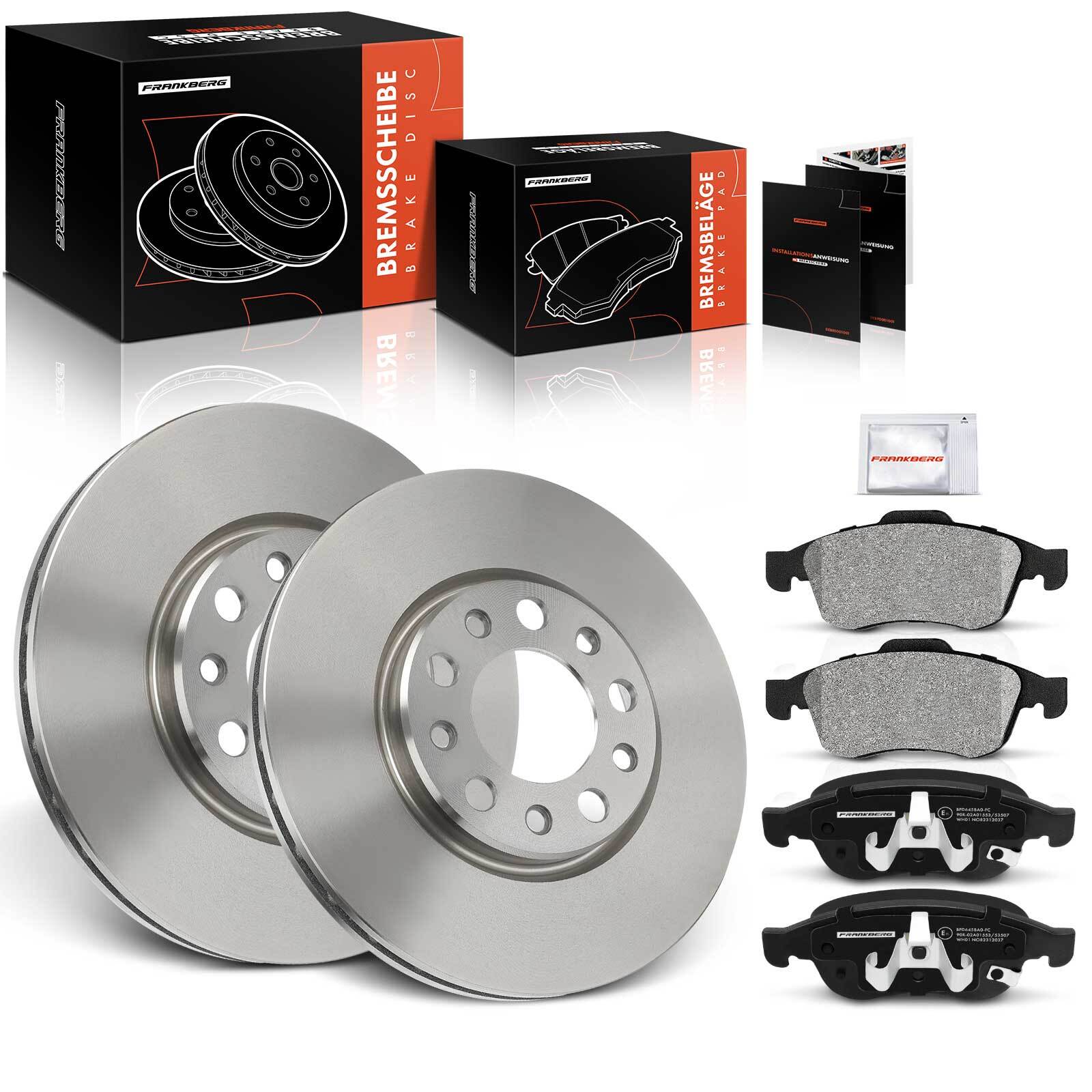 Frankberg Front 281mm Brake Discs & Brake Pads for Fiat 500X Jeep Renegade New