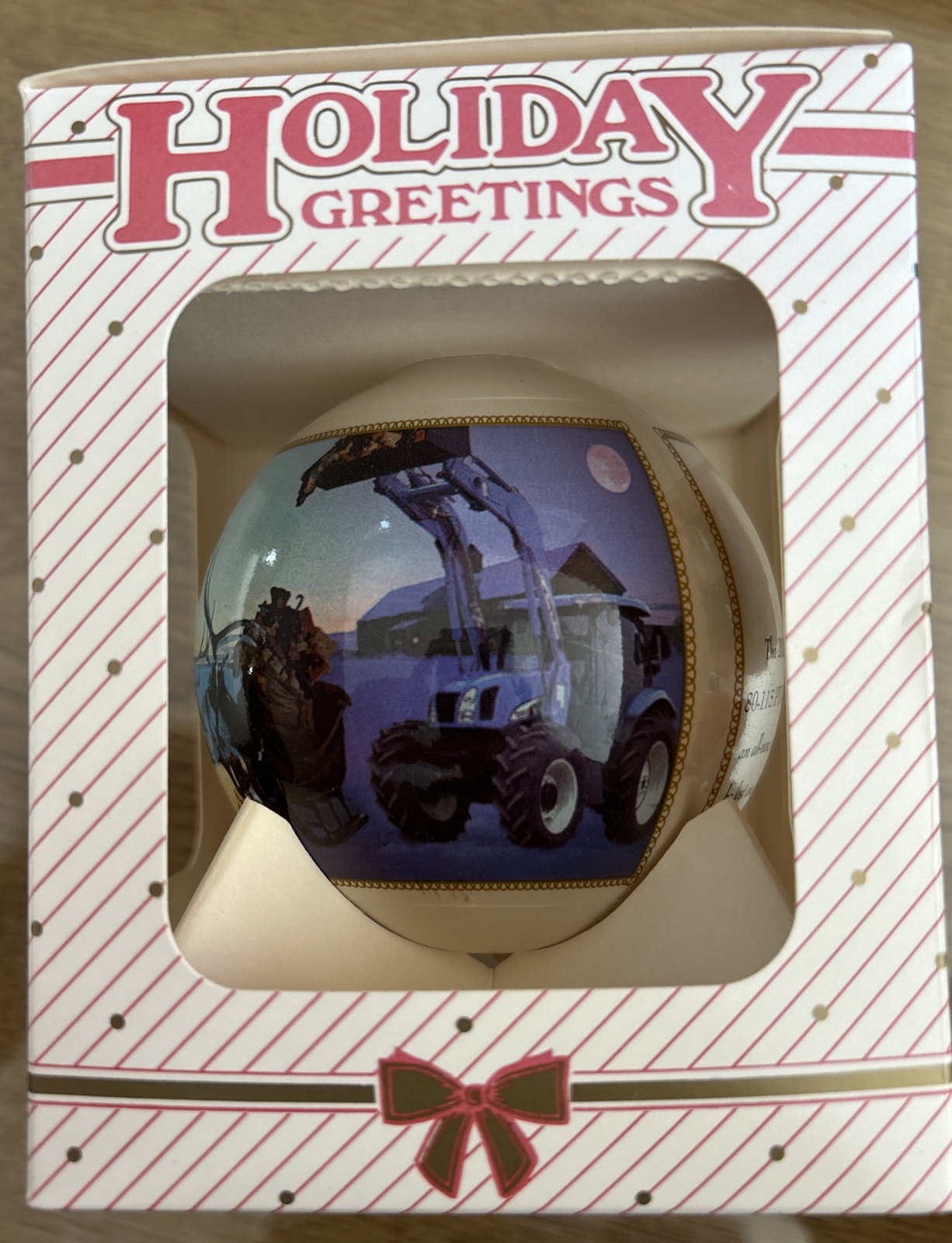 Holiday Greetings 2003 New Holland Tractor Christmas Ornaments
