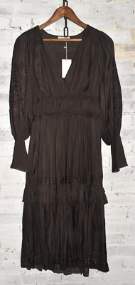 NWT! Ulla Johnson Shaina Dress in Noir Size 2 $675!