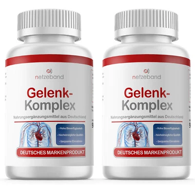 NETZEBAND 2 Dosen Gelenk Komplex Kollagen + Glucosamin + Hyaluron + Chondroitin + MSM