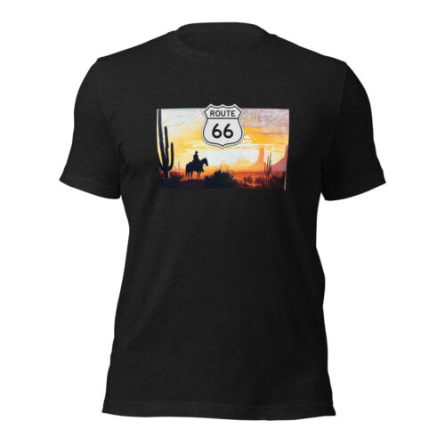 Classic, retro, Route 66, Cowboy, T-shirt, tee, gift idea - Picture 1 of 9