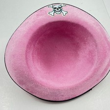 Felt Pink Pirate Child Hat w/ Pirate Patch Costume, One Size - NEW