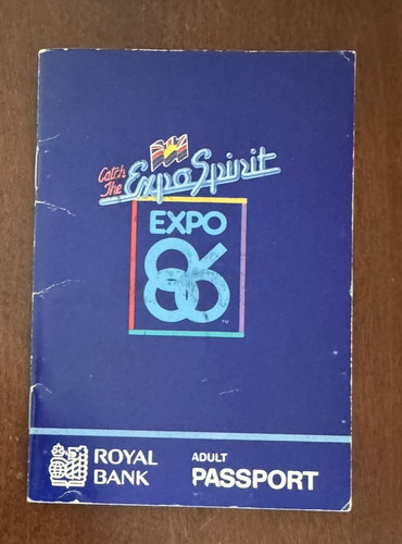 1986 World Exposition / Expo 86 ~ Vancouver Canada ~ Adult Passport w/Stamps