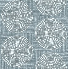 FD27123_Solace Dot Circle Muted Teal White Fine Decor Wallpaper