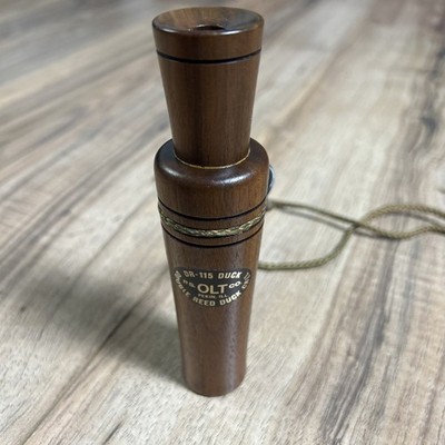 P.S. Co DR 115 Duck Call OLT Double Reed Wood Pekin Illinois Wooden