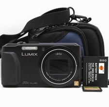 Panasonic Lumix DMC-TZ40 18.1MP Digital Camera Black Tested Full Kit - Fast Post