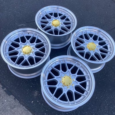 NEW 18'' RS2 BBS STYLE WHEELS RIMS 18X9 18X10 +30 (5X114.3 & 5X120) STAGGERED SET