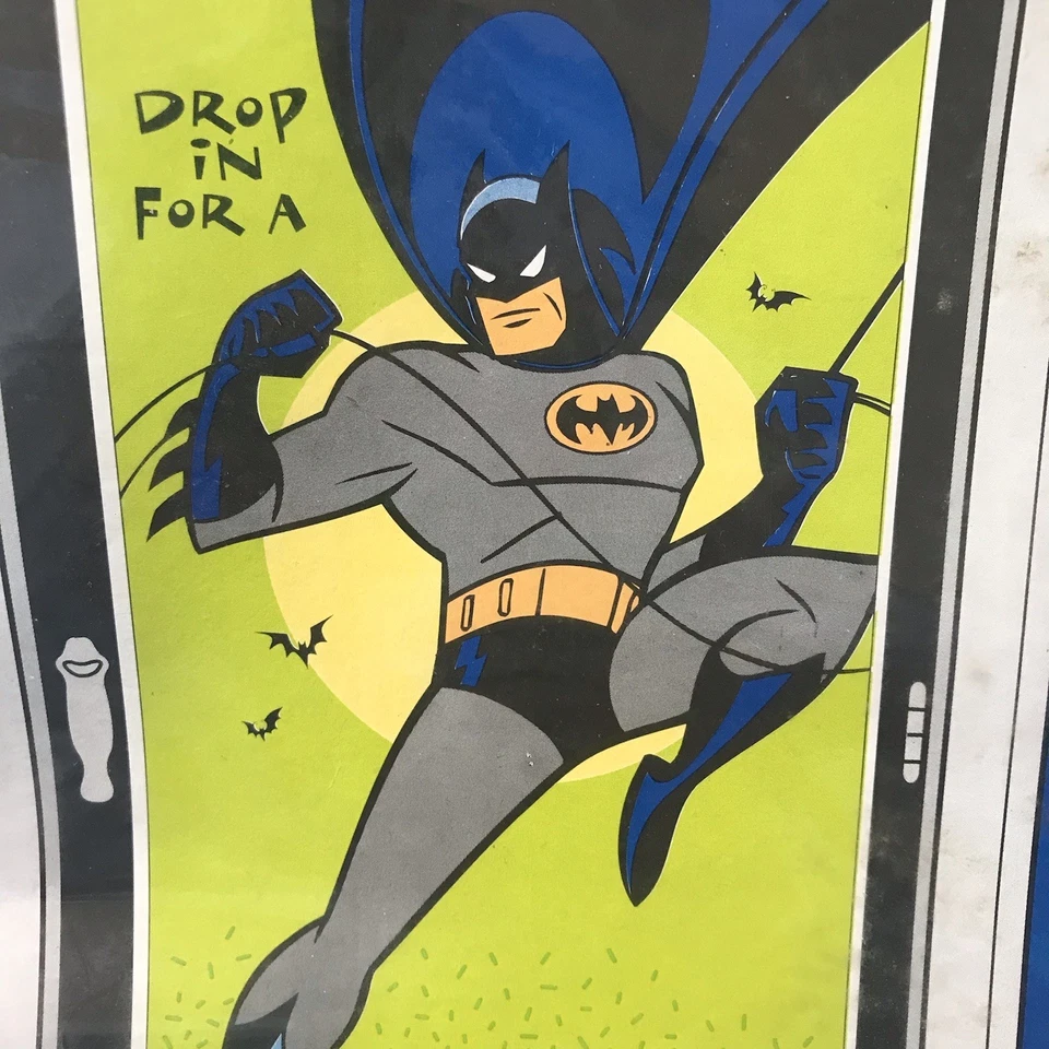 复古蝙蝠侠生日派对门牌盖 90 年代卡通新奇独特塑料 — 第 3/4 张图片