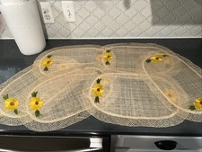Vintage Boho Oval Placemats Set of 6   Woven ...