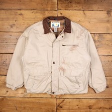 Vintage Woodsman Workwear Jacket XL 90s Barn Coat Chore Beige