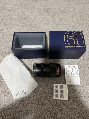 Brightin Star 60mm F2.8 2X Macro APS-C MF Lens for Sony Nikon Canon Fujifilm M43