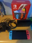 Nintendo Switch OLED Model  Handheld Console - 64GB - Black/Neon Red/Neon Blue