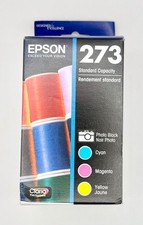New - Genuine Epson 273 Ink Cartridges 4 Pack Photo Black Color
