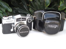 VTG Miranda Sensorex 35mm Film SLR Camera w/ 50mm Lens + Miranda Cap & Case RARE