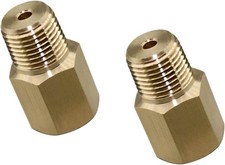 2PCS 1/8 BSPT Male to 1/8-27 NPT Female Thread Adapter for Gauge