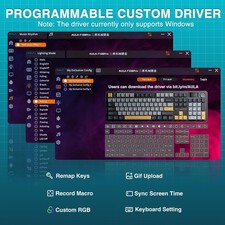 AULA F108 PRO Wireless Mechanical Gaming Keyboard with Screen&Knob,Hot Swappable 9