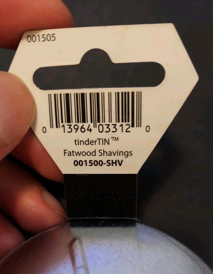 Aparas de madeira gorda Exotac Tinder TIN 6G NOS, acampamento, sobrevivência, iniciador de incêndio, preparador - Imagem 2 de 3