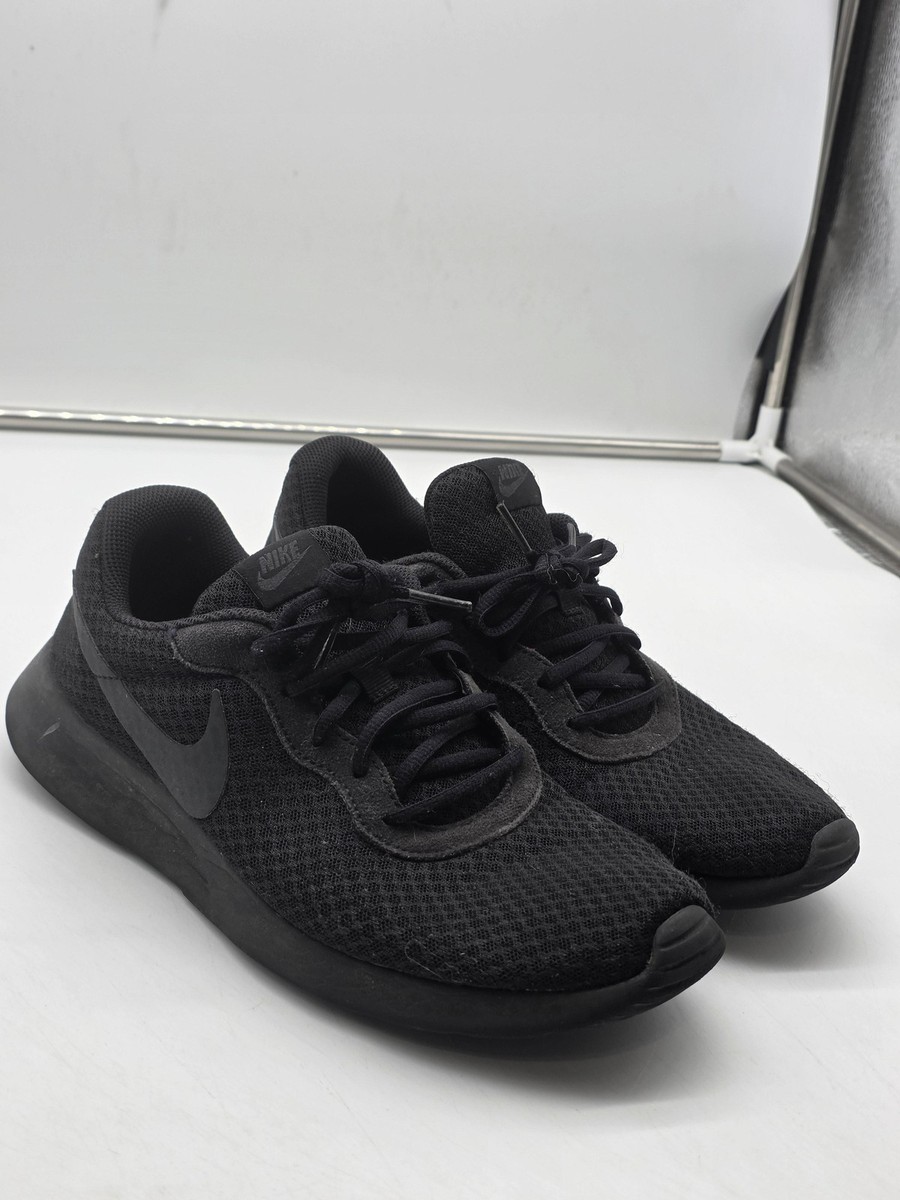 Nike Tanjun Shoes Mens Size 9 Black Mesh Running Athletic Sneakers