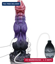 10.55" Huge Monster Dildo Big Fantasy Dildo with 2 Knots - 2.86" Diameter Giant