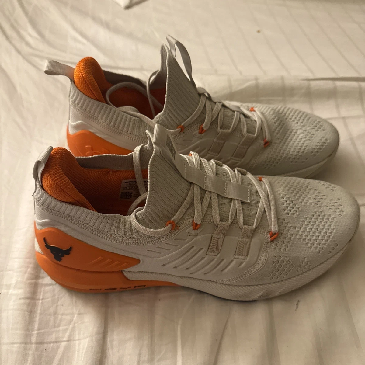 Under Armour Project Rock 3 Summit White Rogue Orange for sale | eBay